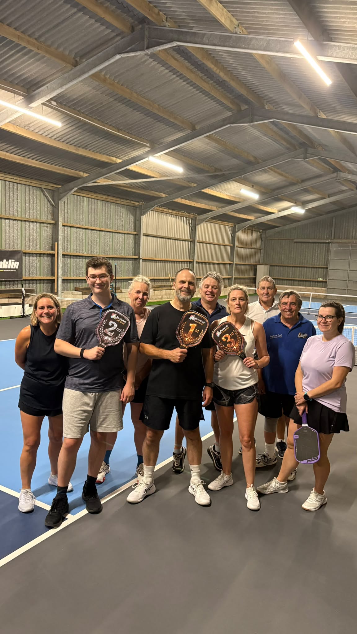 Players enjoying the rural pickleball experience
