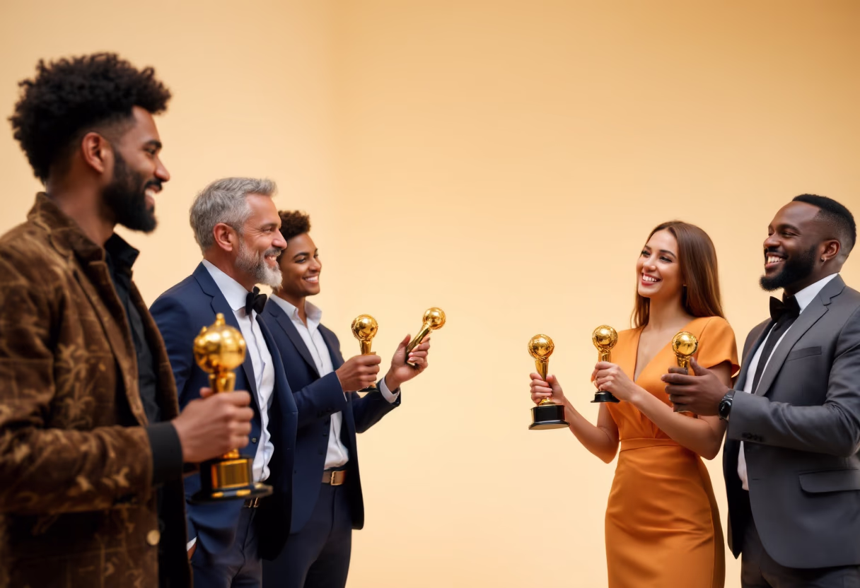 image of an award ceremony for an entertainment company