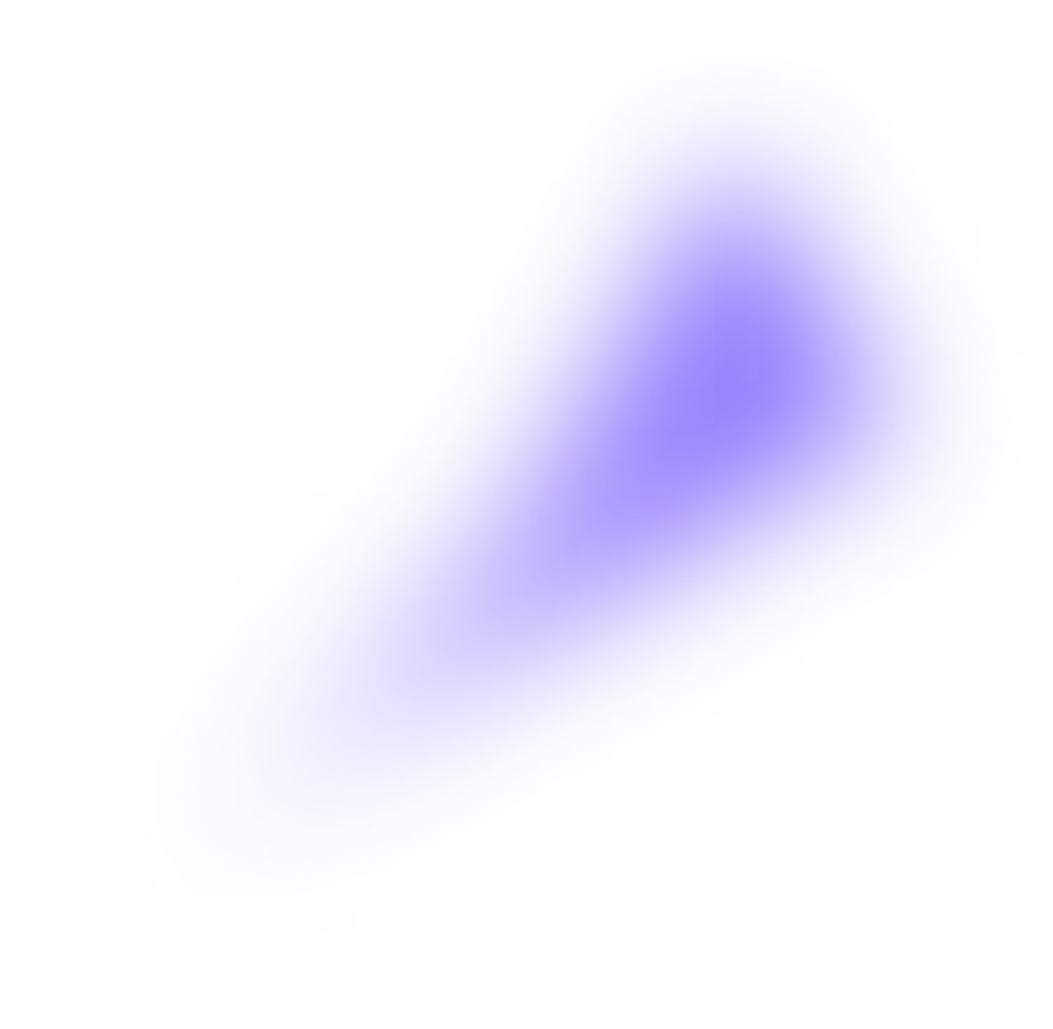 Forme violette abstraite aux bords diffus sur fond transparent.