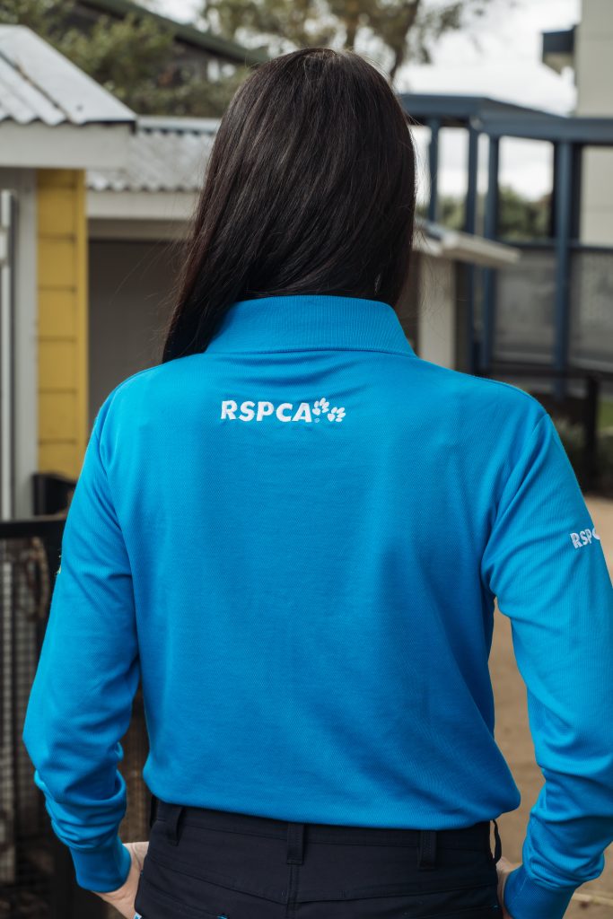 RSPCA back logo stitching
