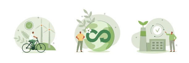 Uniform Recycling - Circular economy illustration