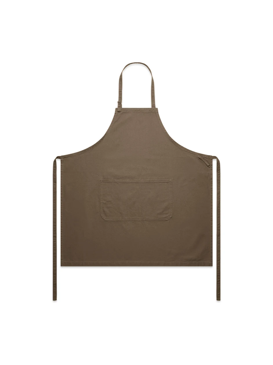 Canvas Apron in Walnut – front view
