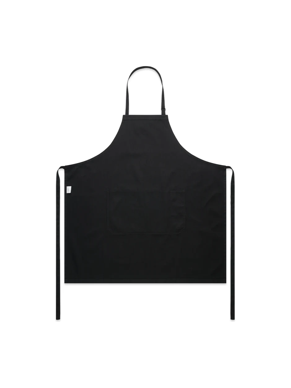 Canvas Apron in Black – back view
