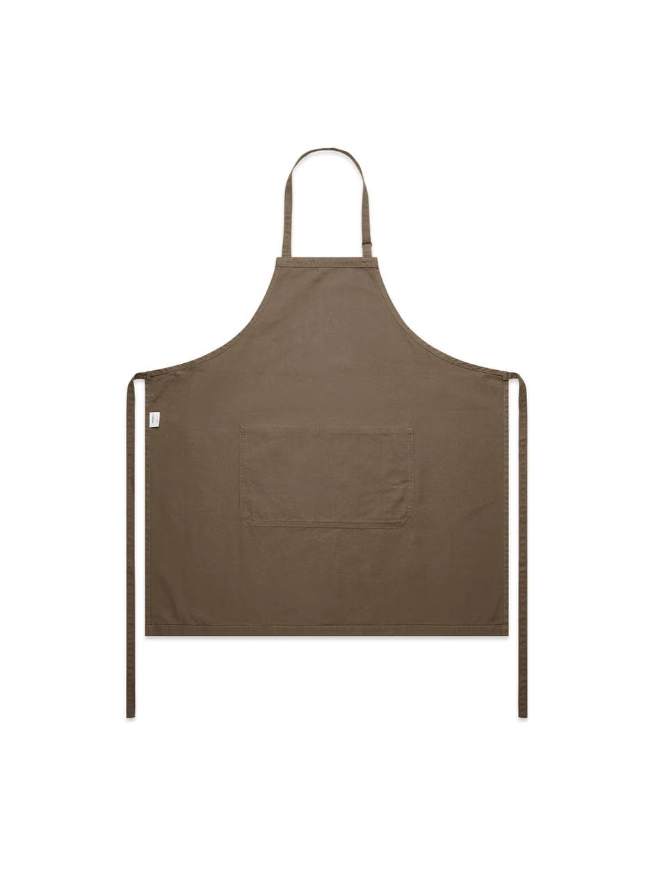 Canvas Apron in Walnut – back view