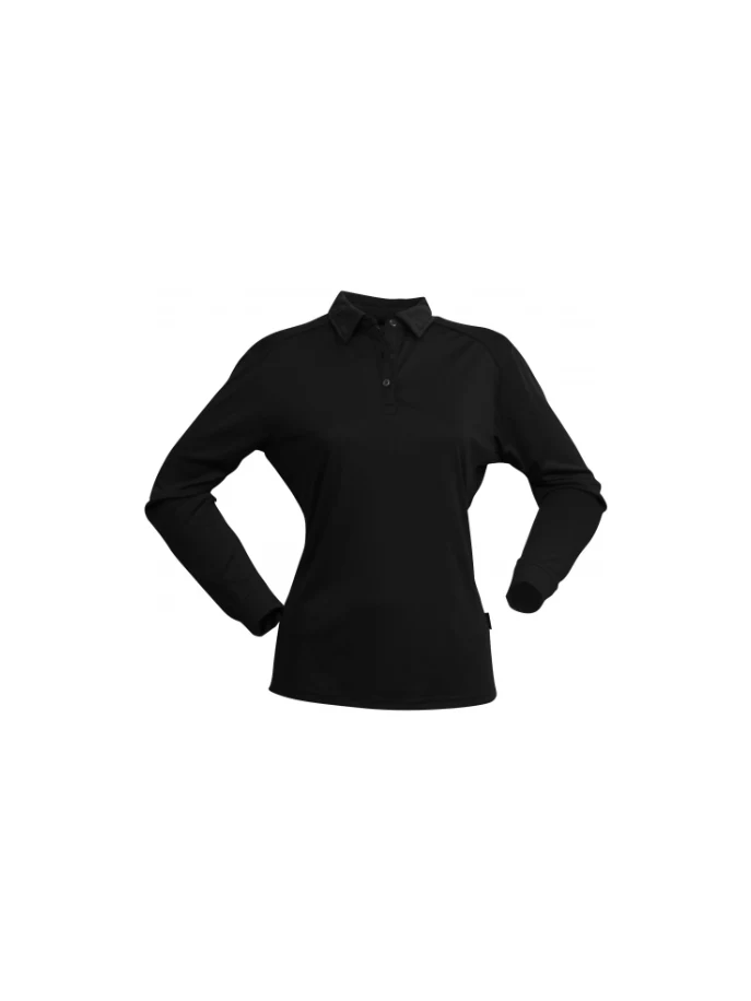 Freshen Polo L/S Ladies in Black