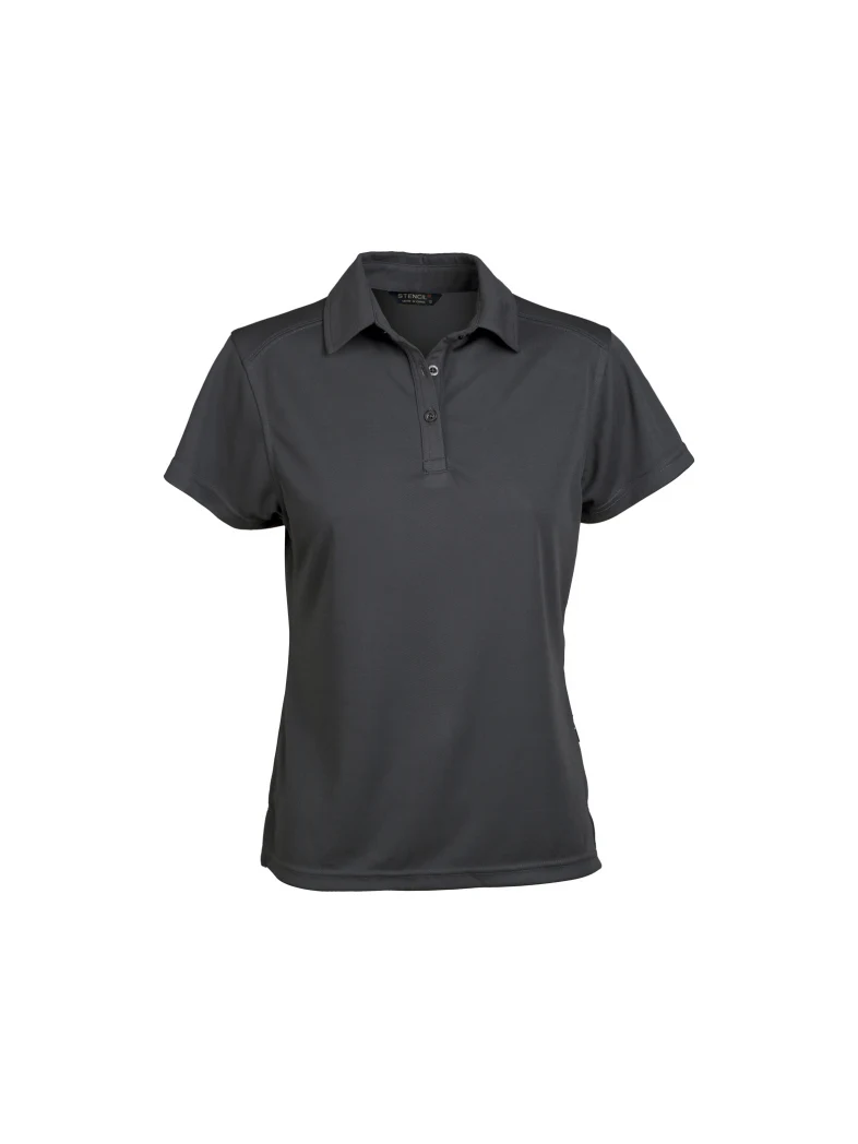 Glacier Ladies S/S Polos in Charcoal