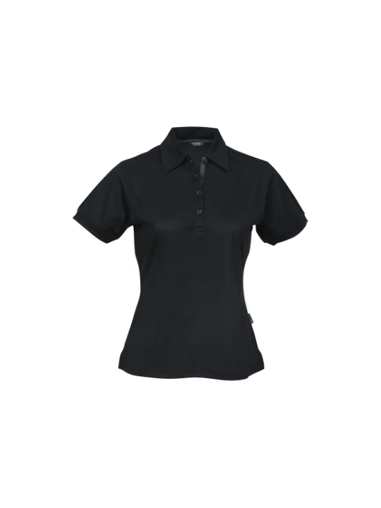 Superdry Polo Ladies in Black/Charcoal