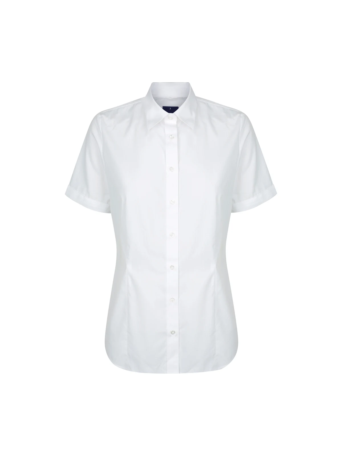 Women's Nicholson Premium Poplin Short Sleeve Shirt in Star White – front view