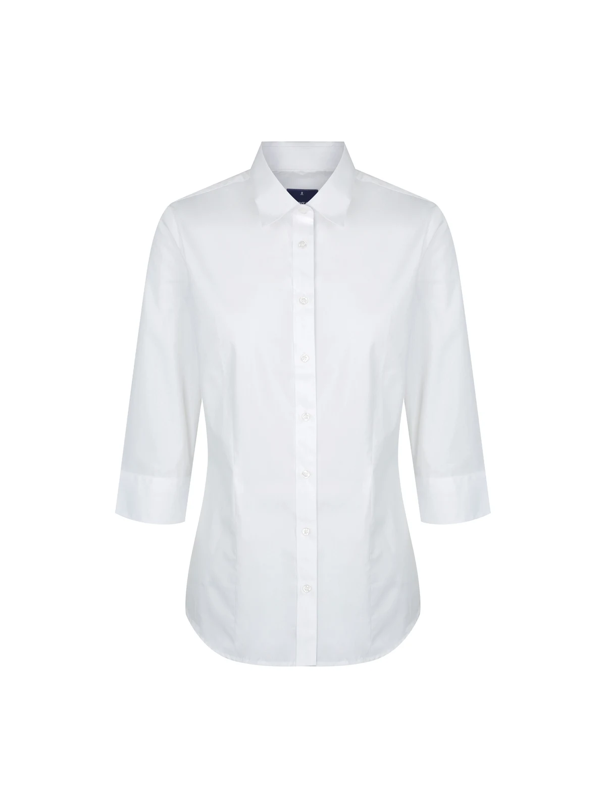 Premium Poplin 3/4 Sleeve Shirt in Star White