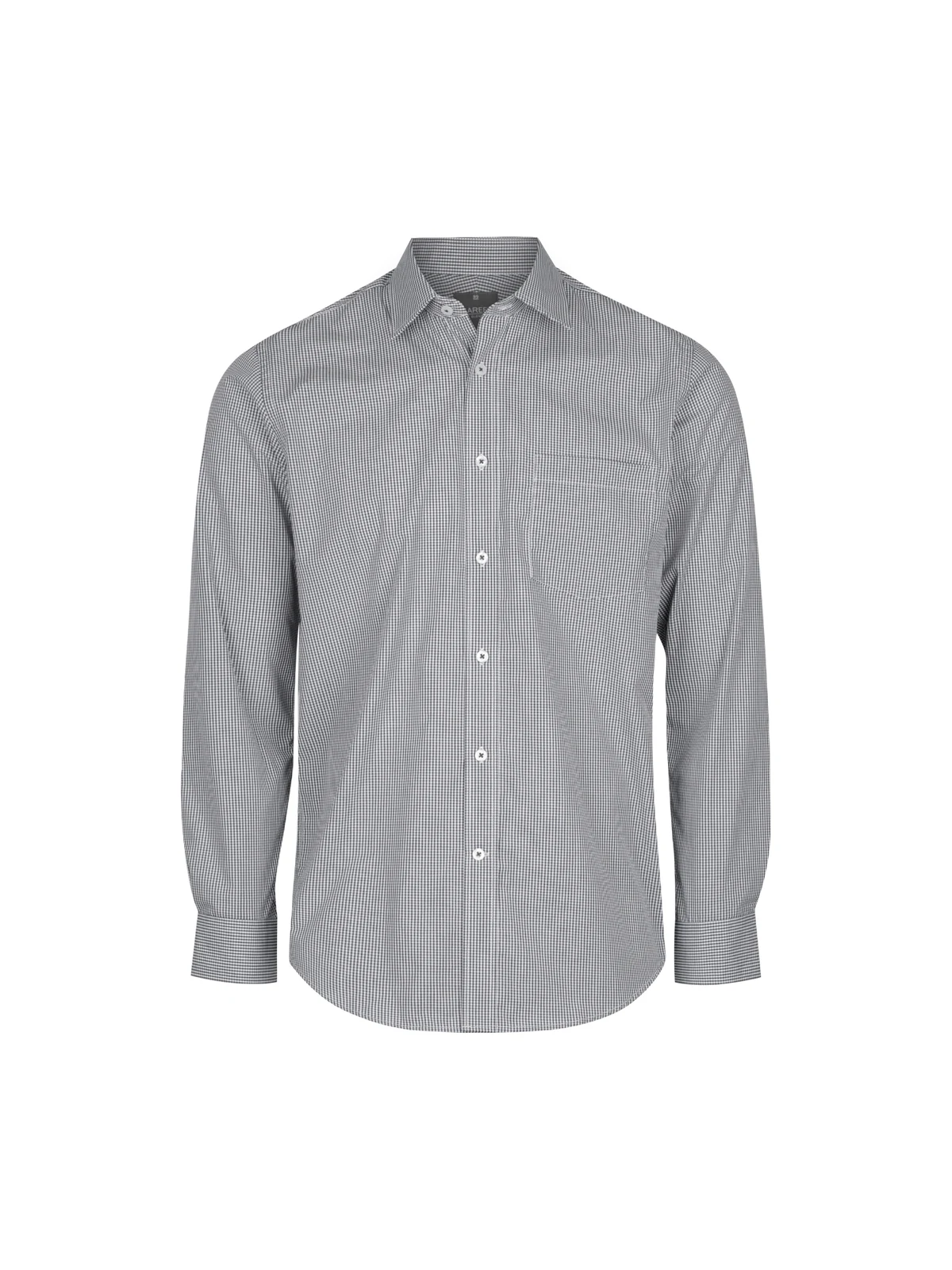 Men's Westgarth Gingham Long Sleeve Shirt in Black