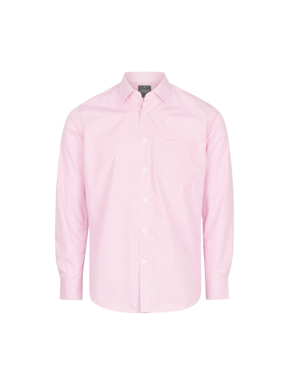 Men's Westgarth Gingham Long Sleeve Shirt in Pink