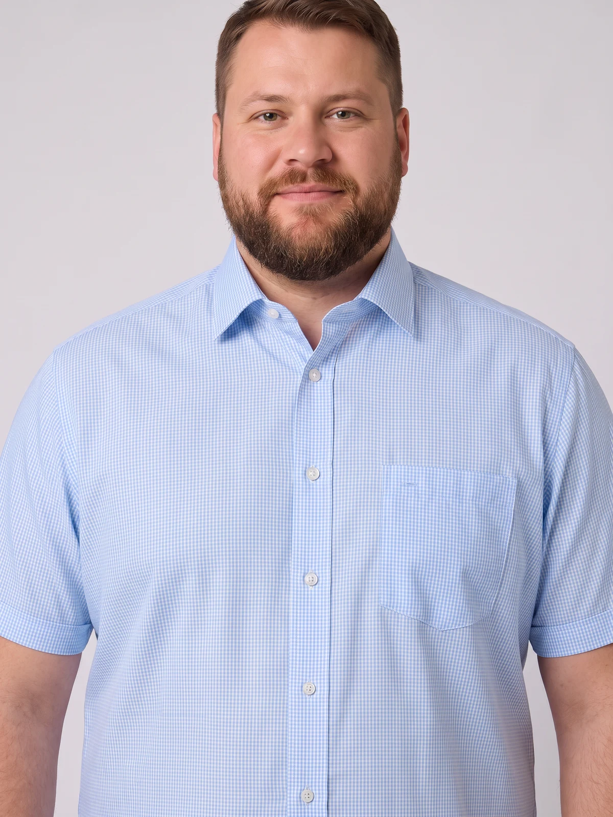 Men's Westgarth Gingham Short Sleeve Shirt – close-up detail
