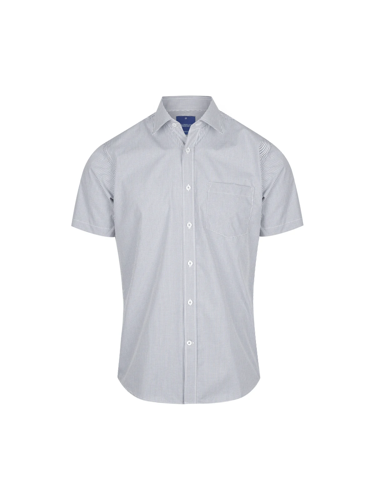 Men's Westgarth Gingham Short Sleeve Shirt in Grey