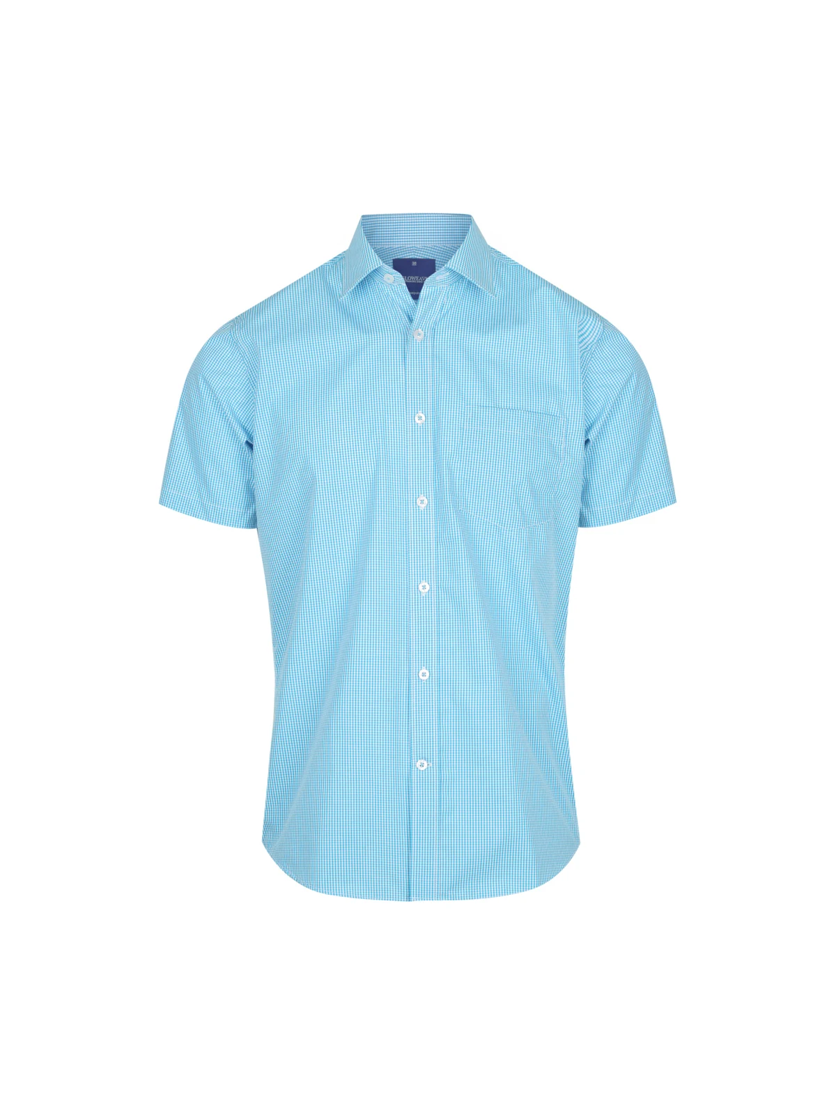 Men's Westgarth Gingham Short Sleeve Shirt in Teal