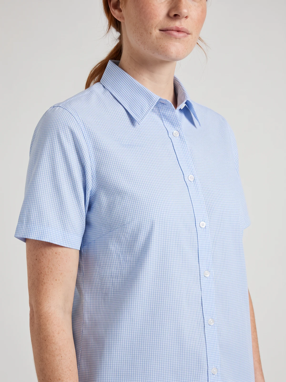 Women's Westgarth Gingham Short Sleeve Shirt – close-up detail