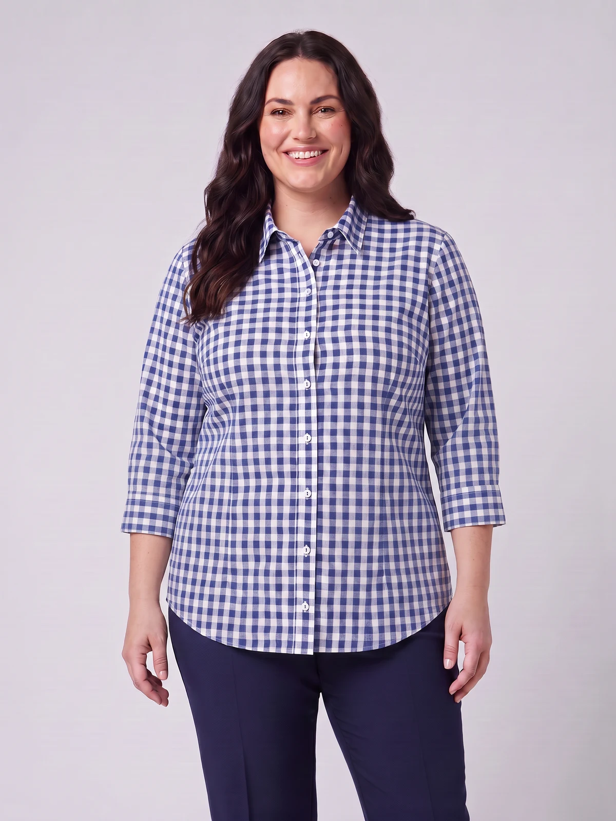 Royal Oxford 3/4 Sleeve Shirt – front view