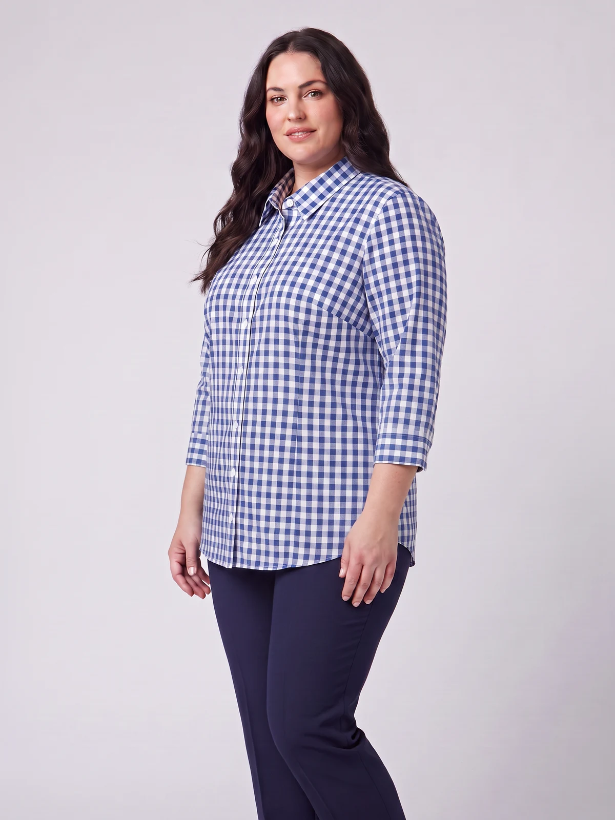 Royal Oxford 3/4 Sleeve Shirt – side view