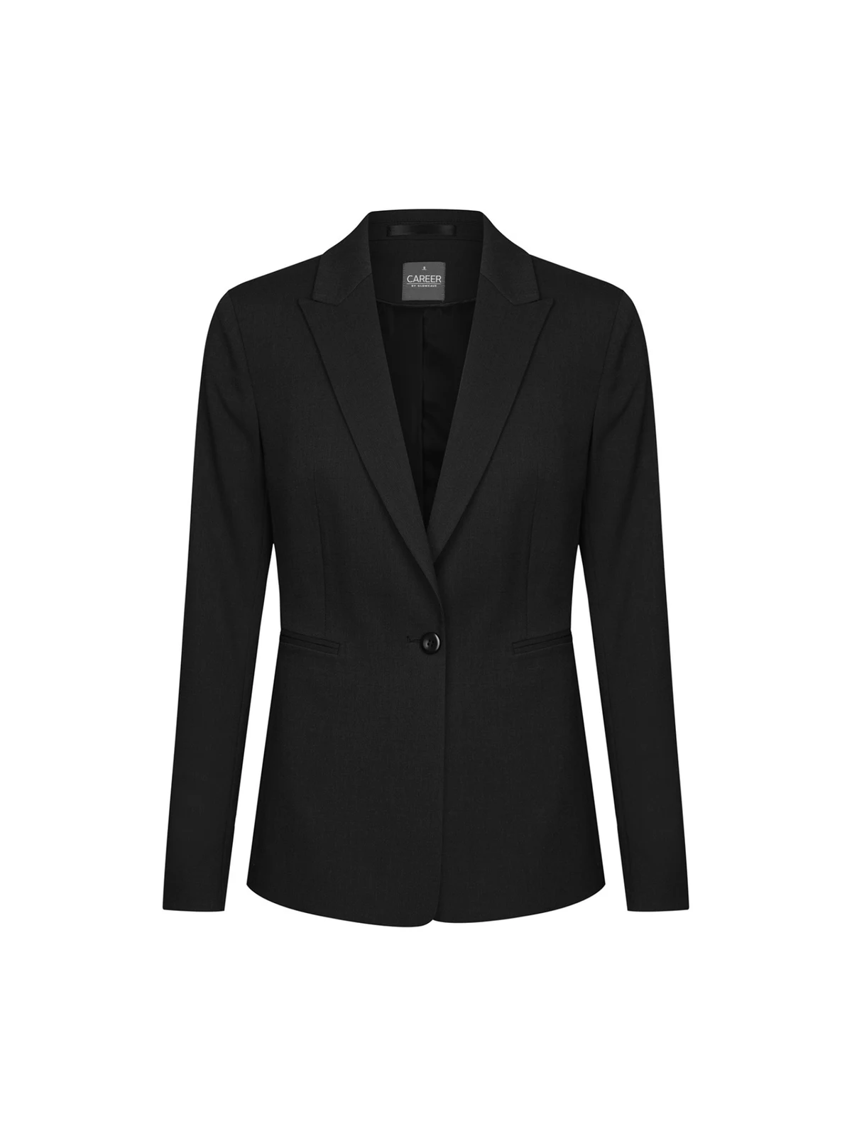 Women's Washable One Button Jacket in Black