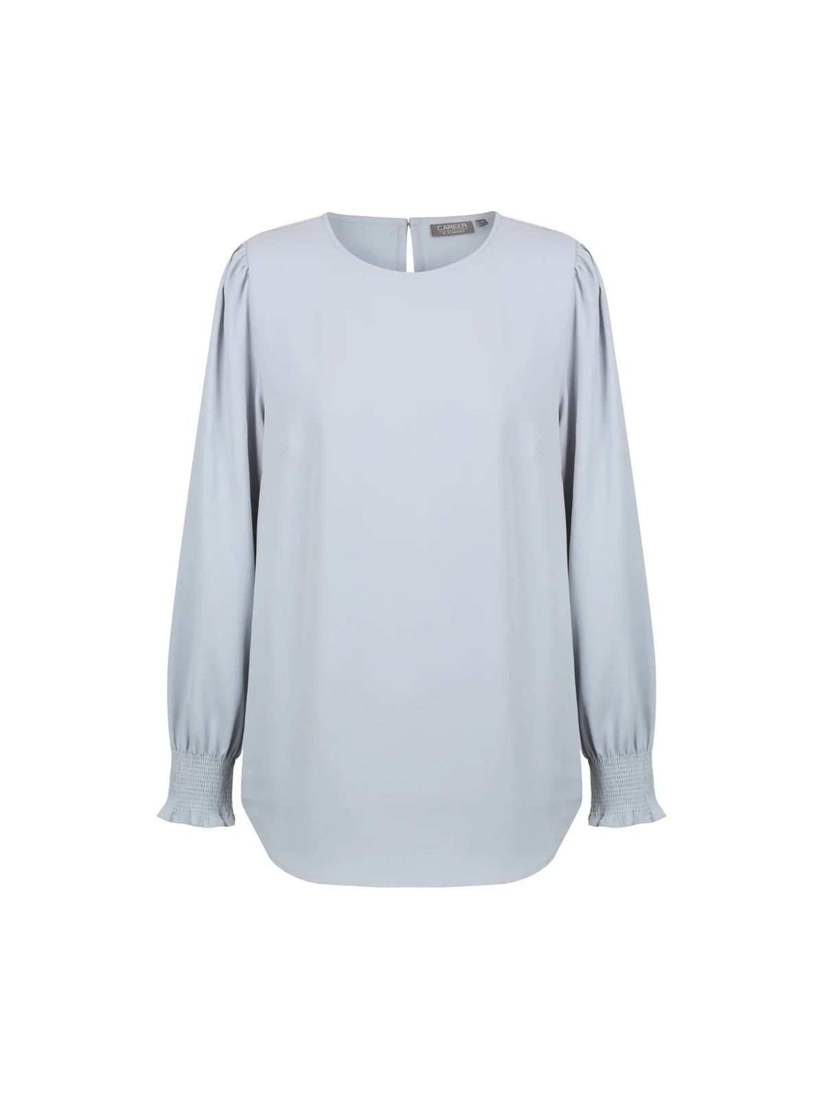 Freya Shirred Cuff Soft Top in Silver