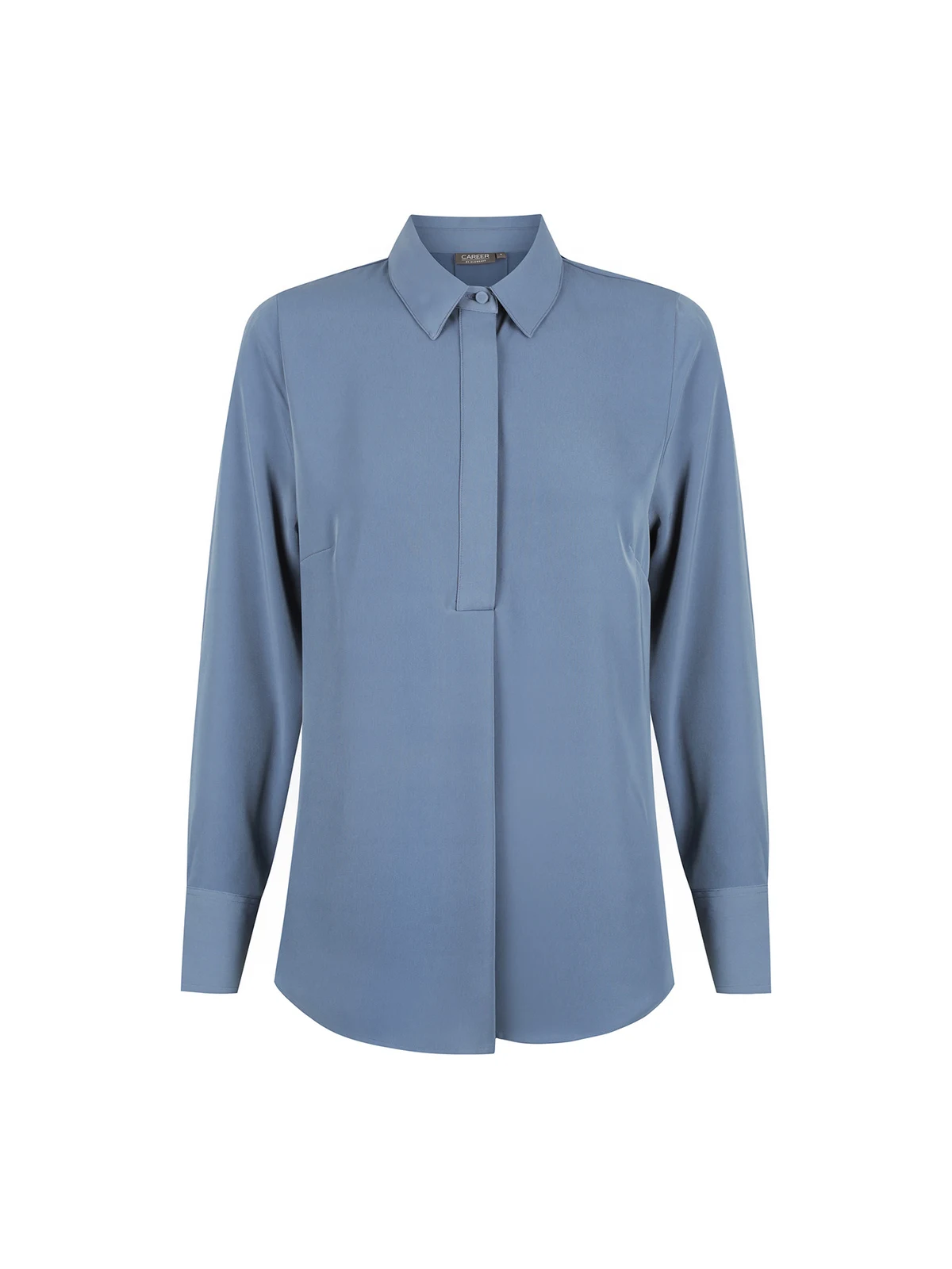 Quinn Top in Denim – front view