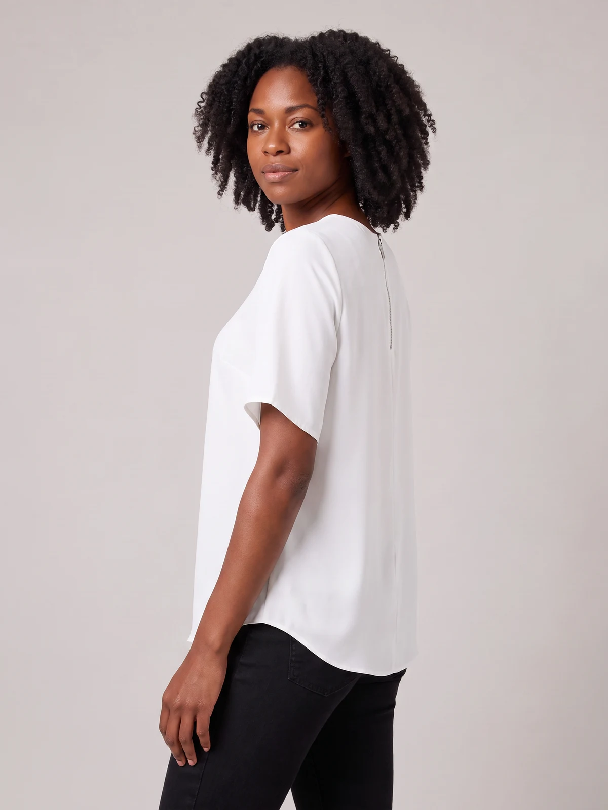 Taylor Top in Ivory – side view