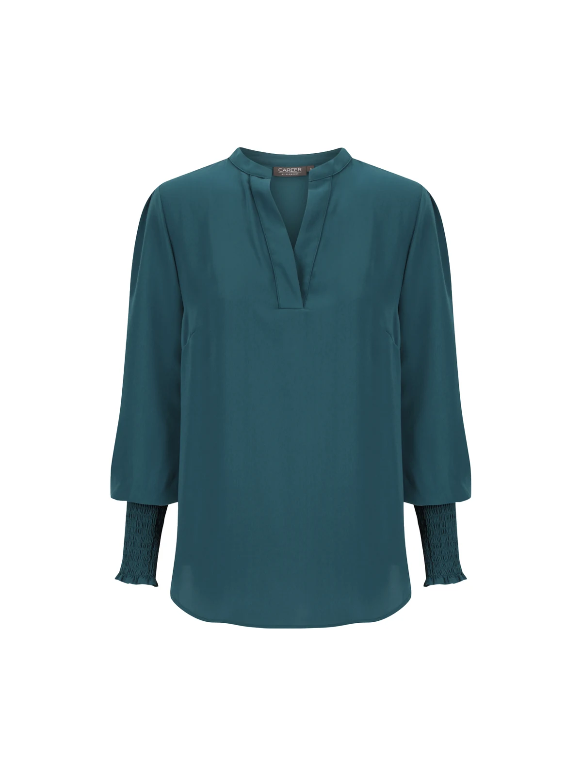 Marni 1/2 Placket Top in Peacock – front view