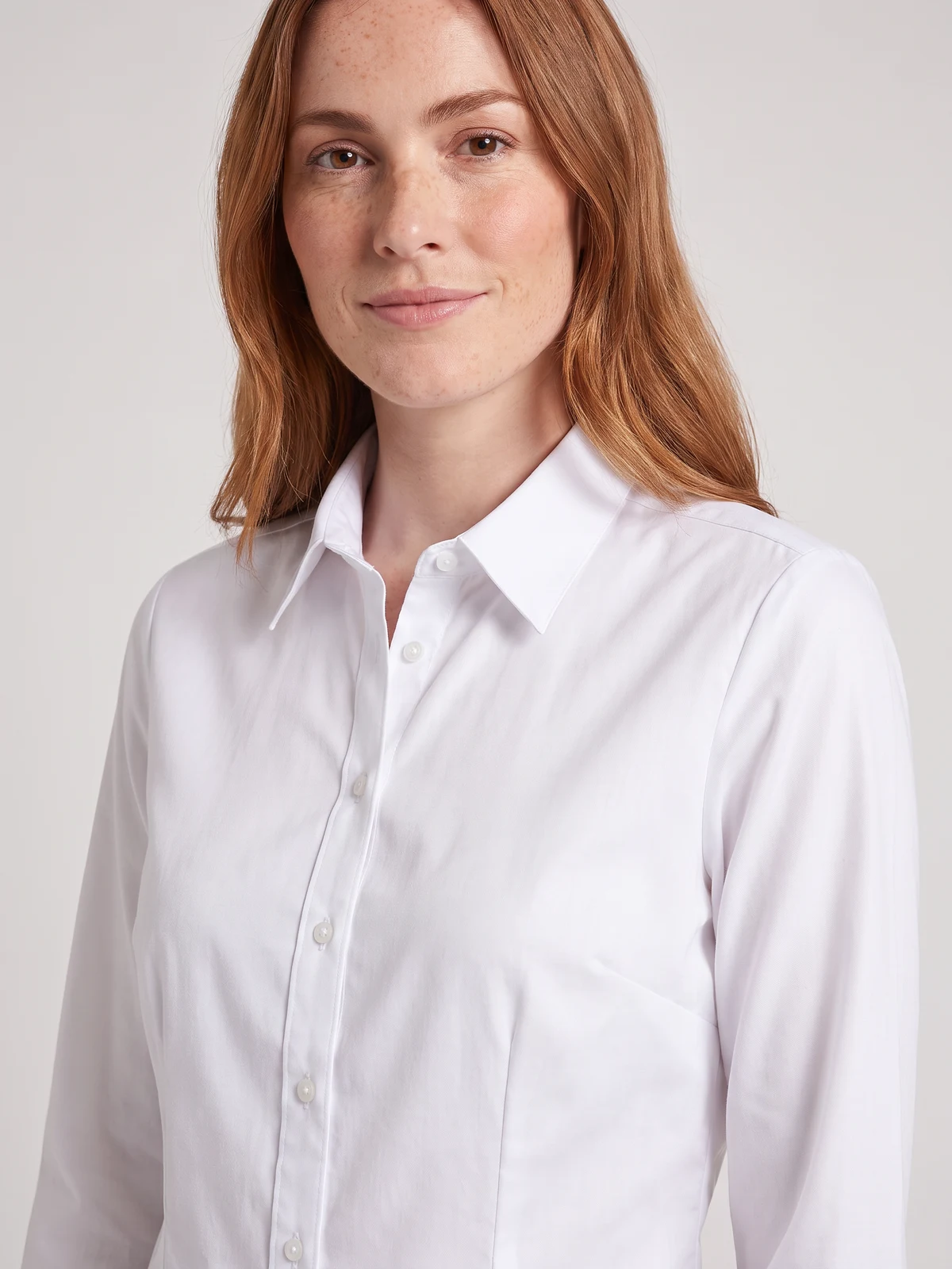 Bradford Women's Fine Oxford Long Sleeve Shirt – close-up detail