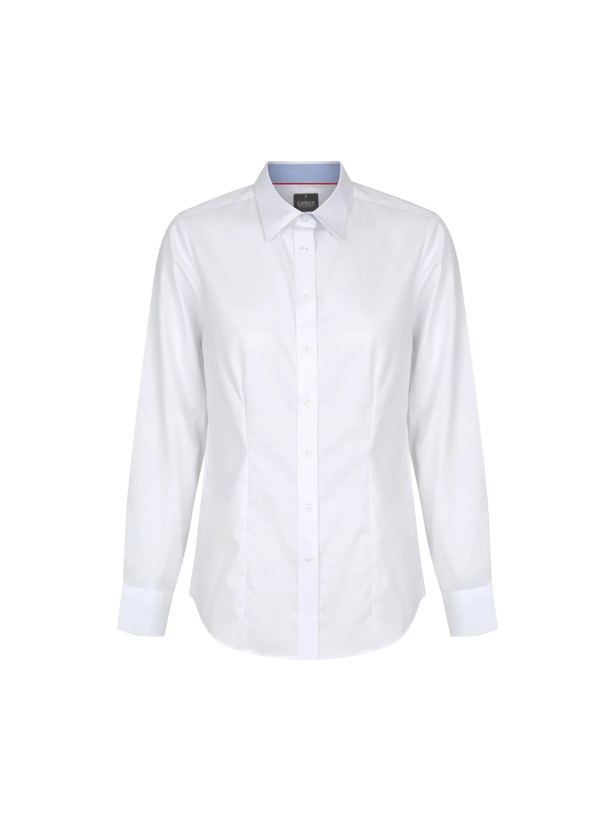Bradford Women's Fine Oxford Long Sleeve Shirt in White