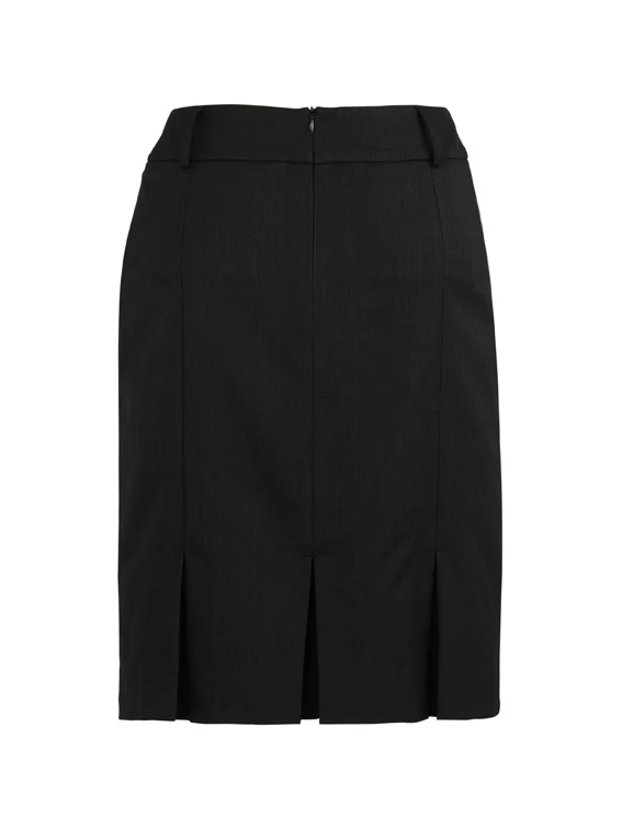 Women's Multi-Pleat Skirt in Black – back view