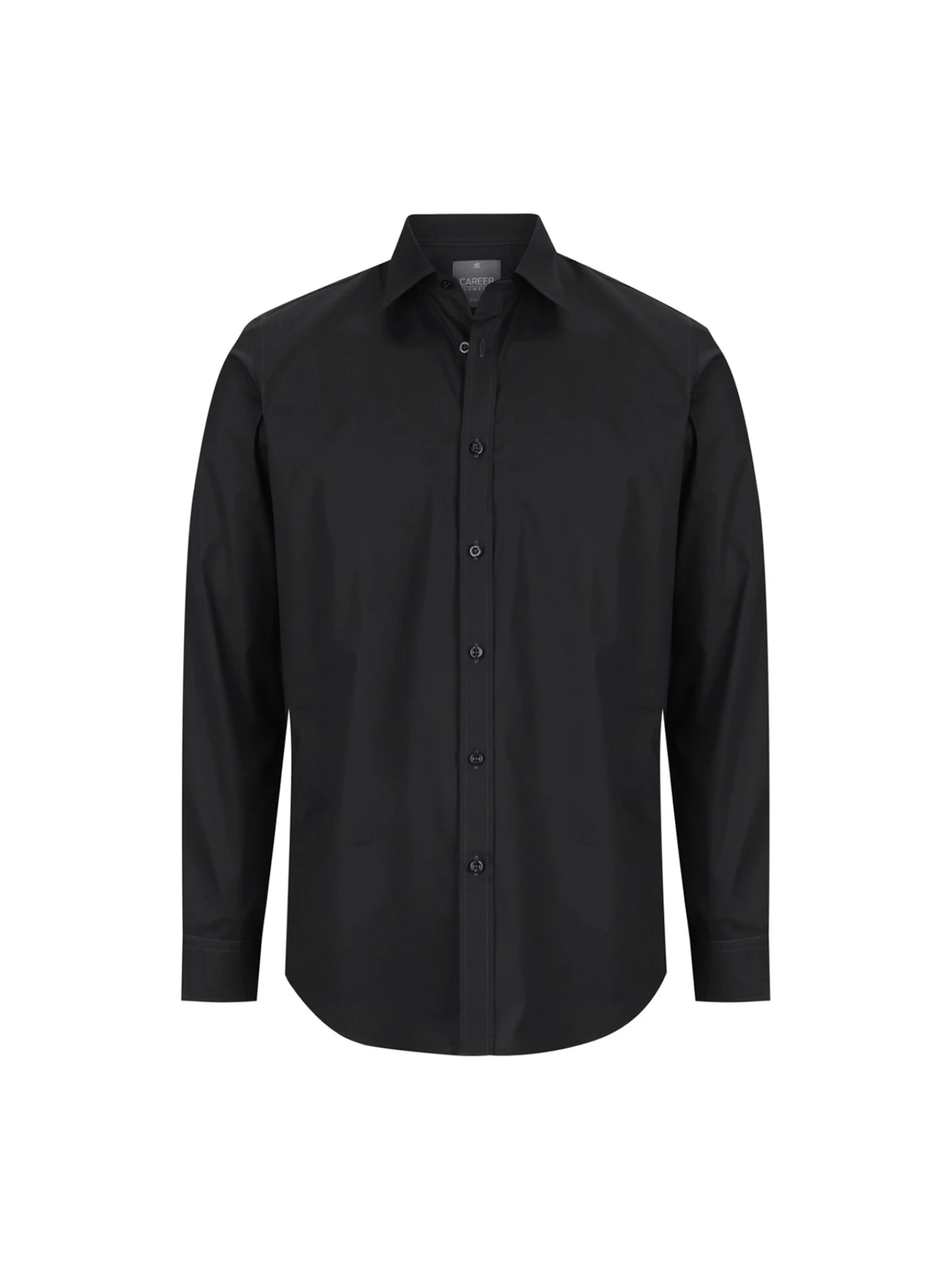 Olsen Cotton Stretch Shirt- Slim Fit in Black