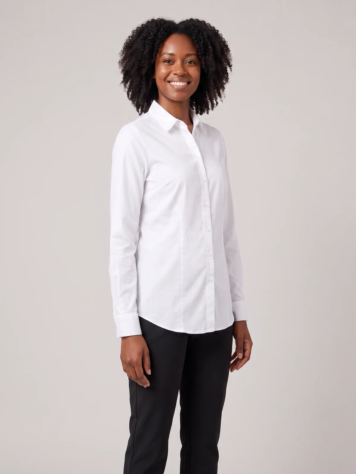 Ladies Ashton Cotton Oxford Shirt – side view