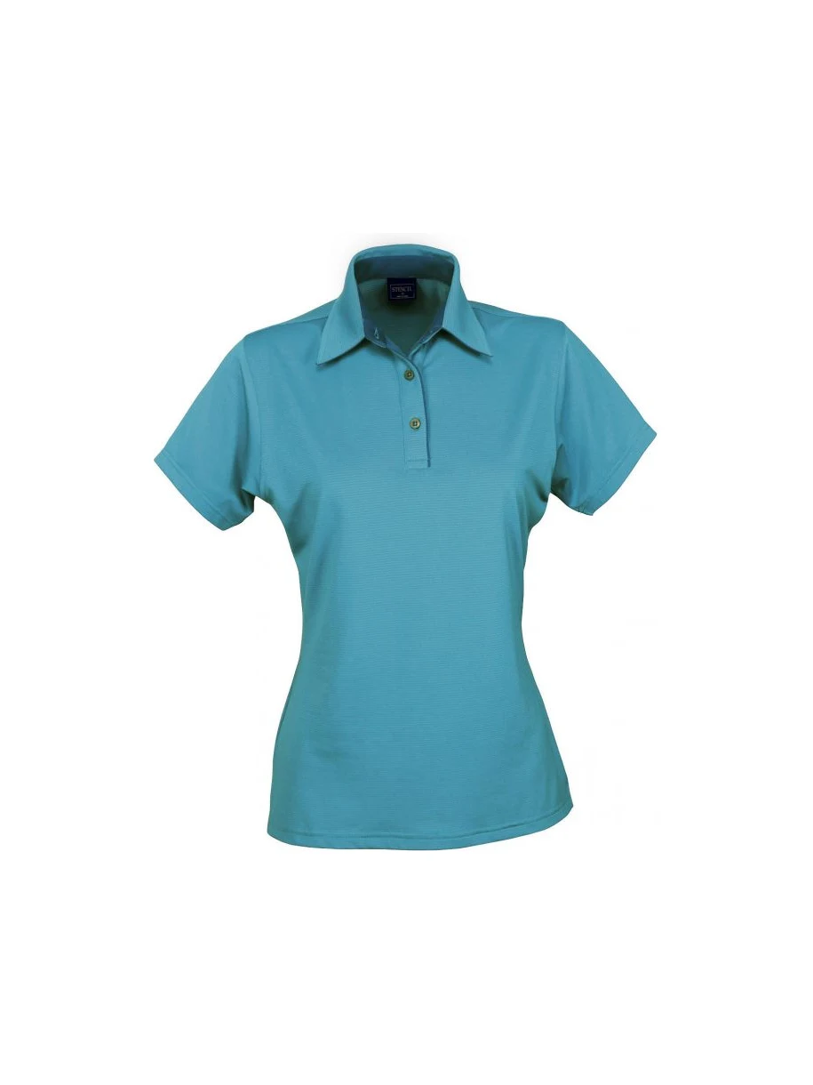 Silvertech Polo - Ladies in Teal/Silver