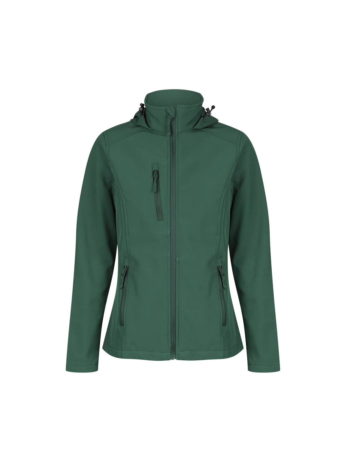 Ladies Olympus Soft Shell Jacket in Bottle – front view