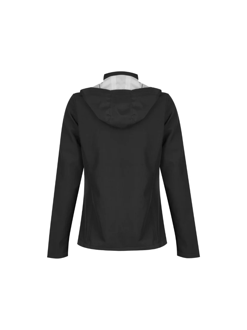 Ladies Olympus Soft Shell Jacket in Black – back view