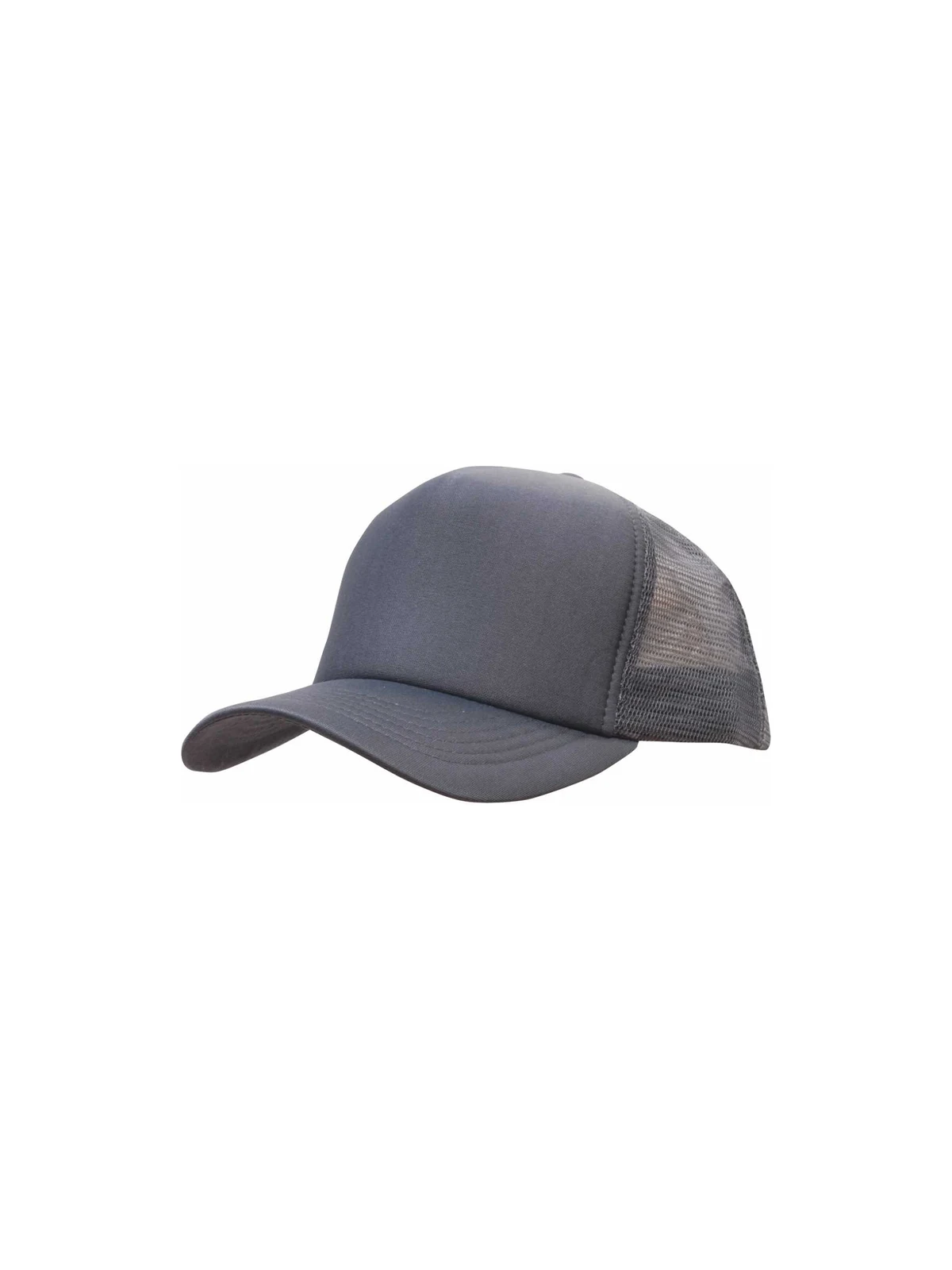 Trucker Mesh Cap in Charcoal – front view