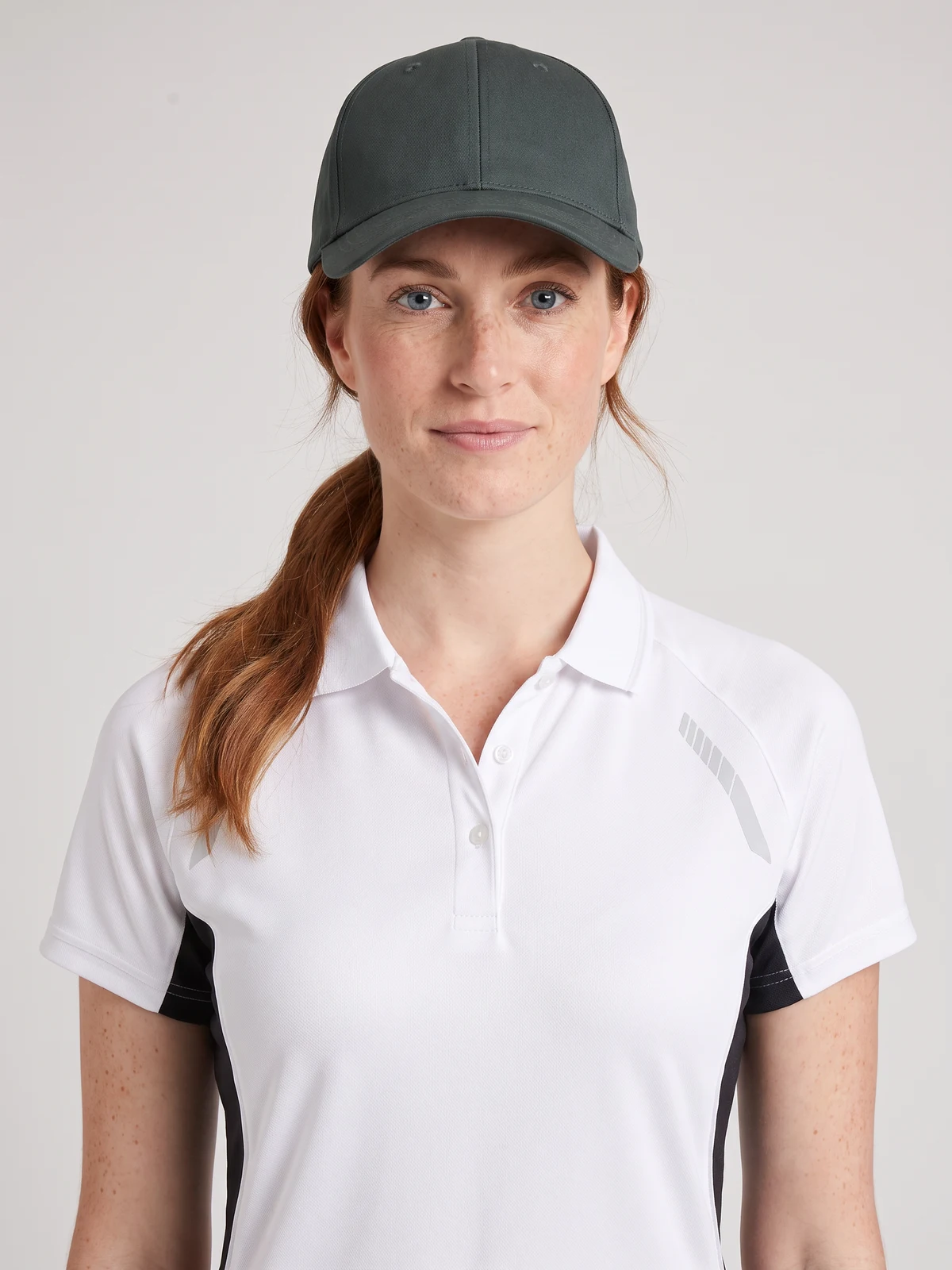 Recycled Breathable Poly Twill Cap – front view