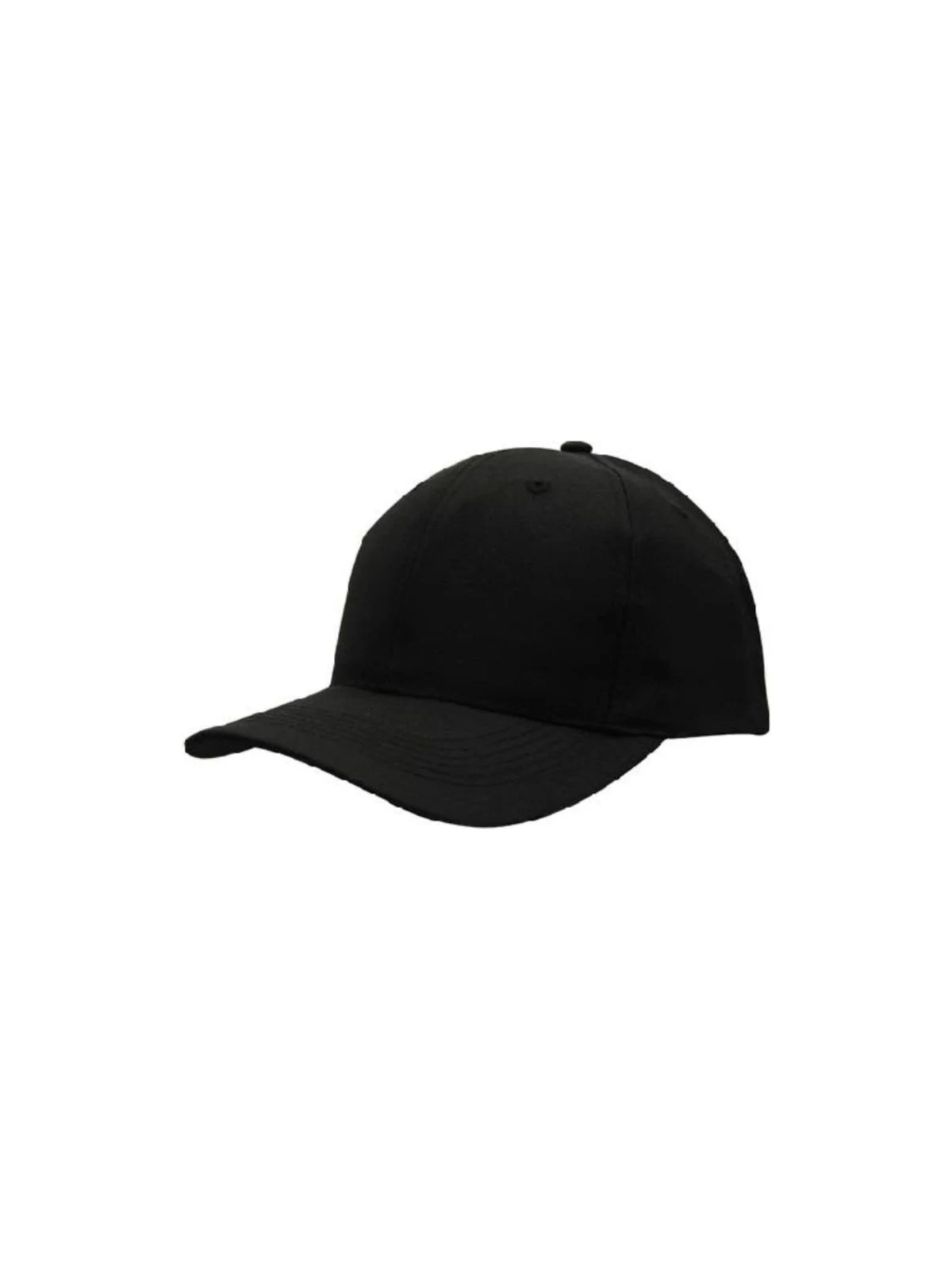 Recycled Breathable Poly Twill Cap in Black