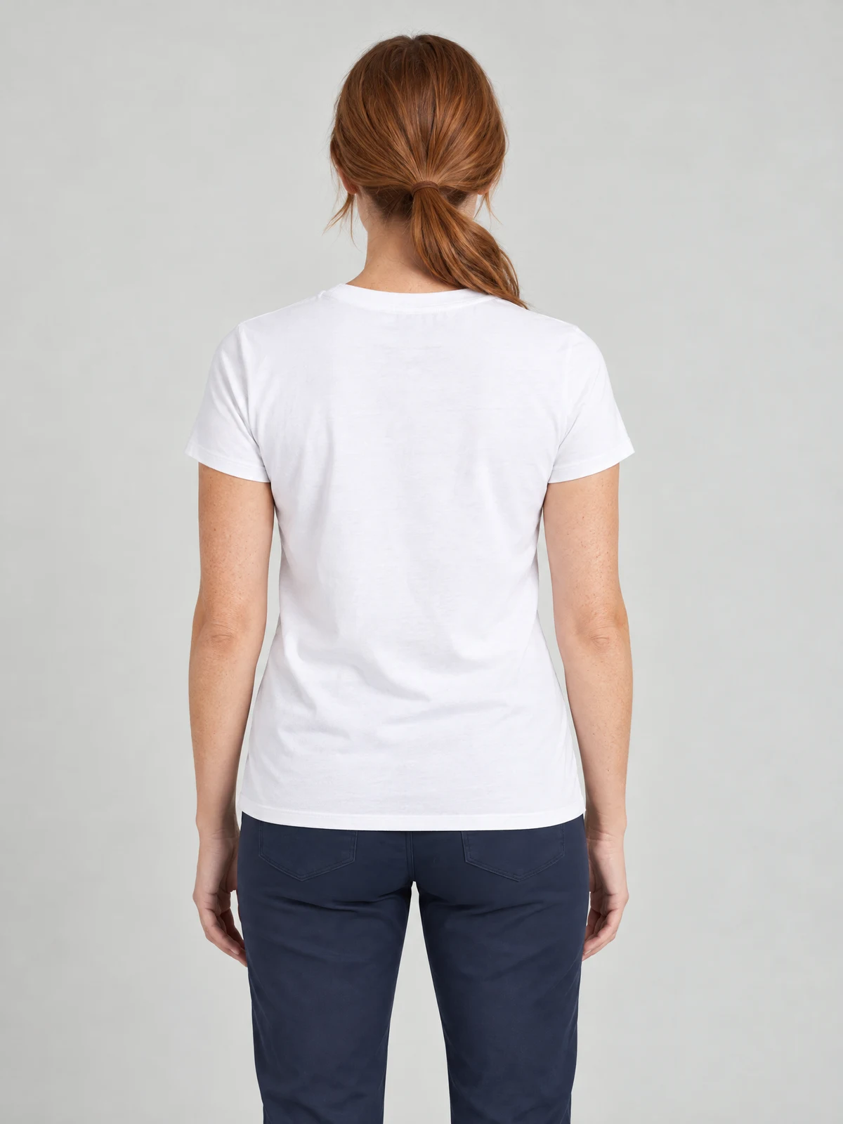 Maple Organic Tee in White – back view