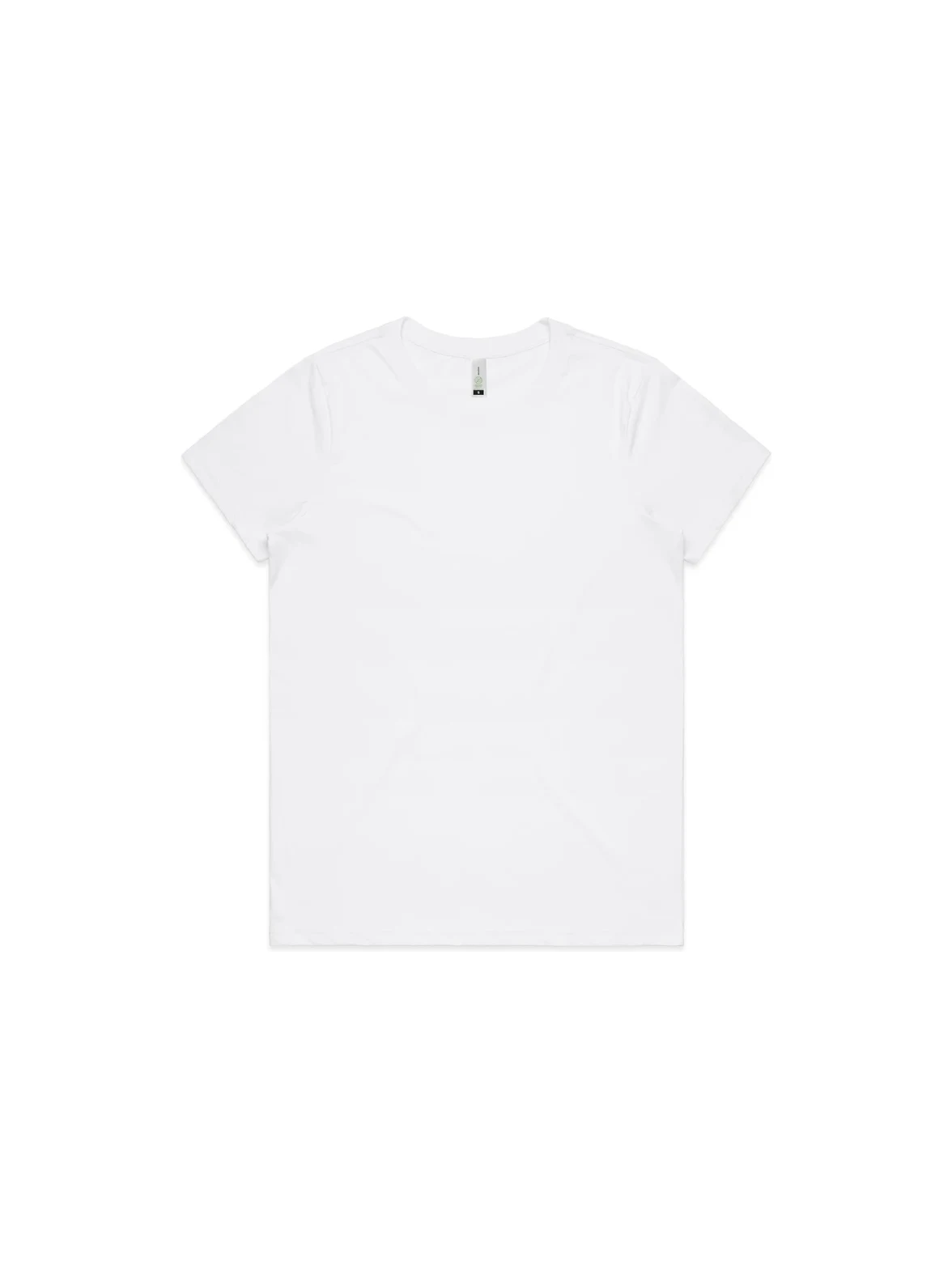 Maple Organic Tee in White – front view