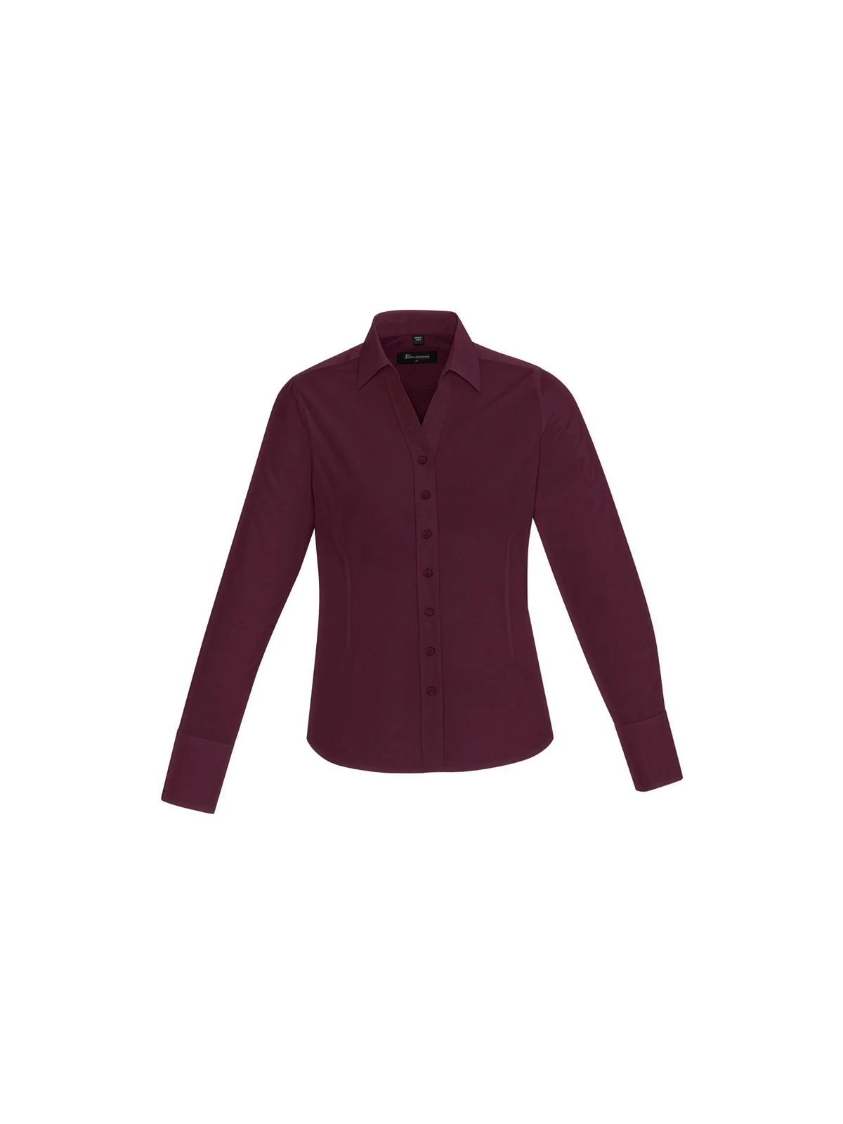 Womens Hudson L/S Shirt in Wine – front view