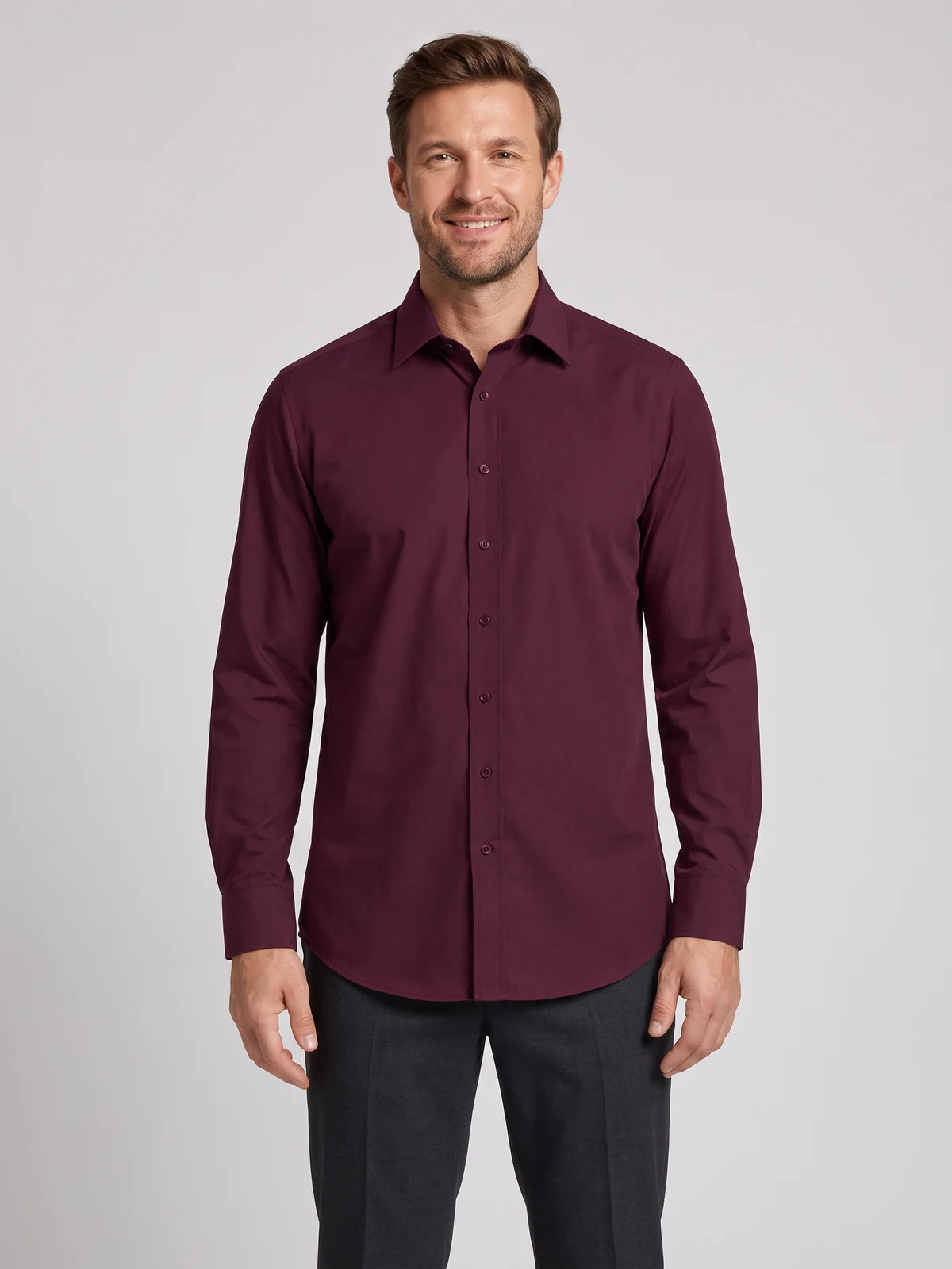 Mens Hudson L/S Shirt – front view