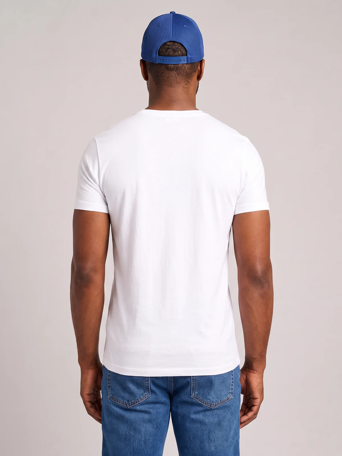 Mesh Sports Cap in Royal – back view