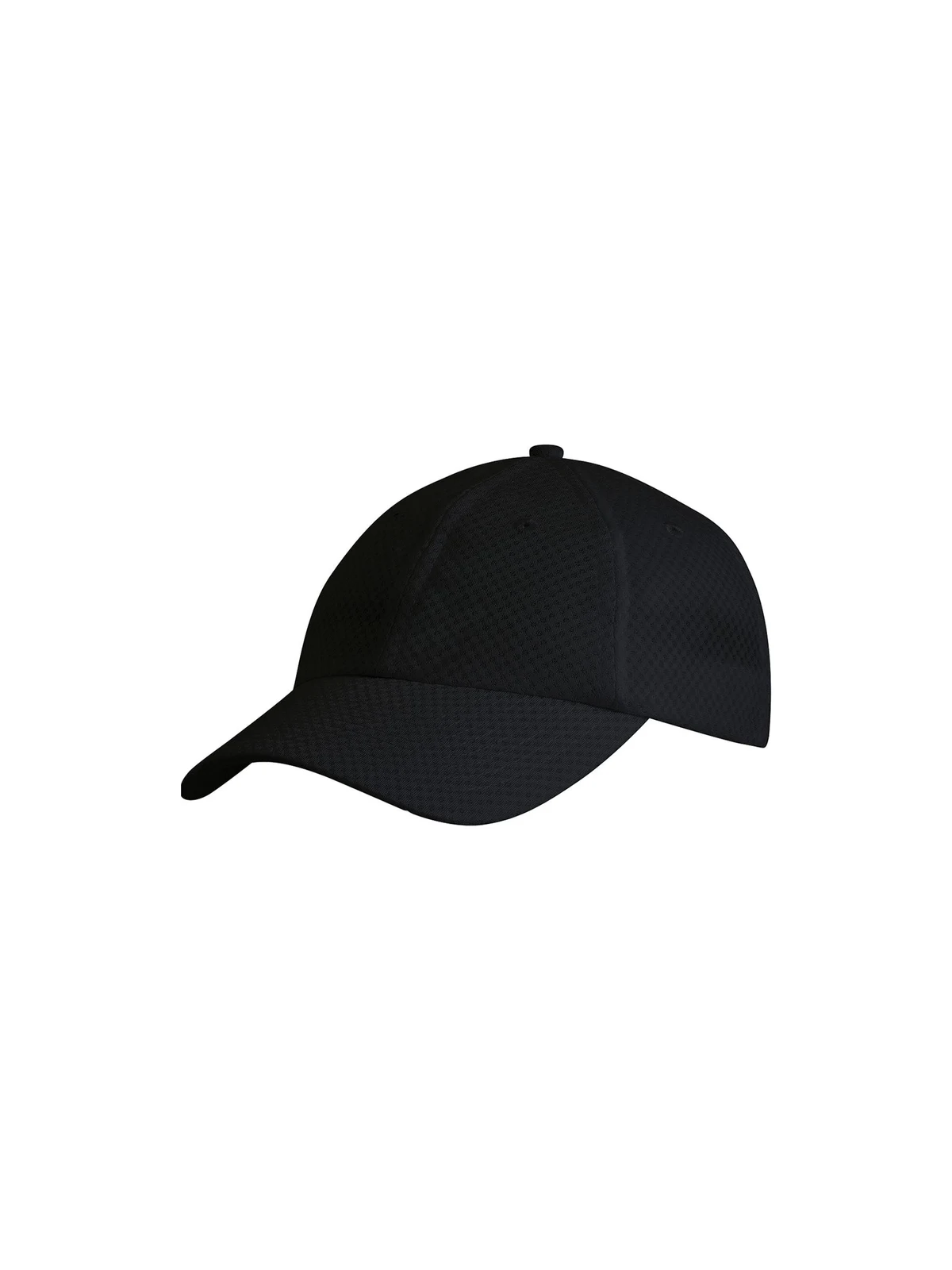 Mesh Sports Cap in Black – side view