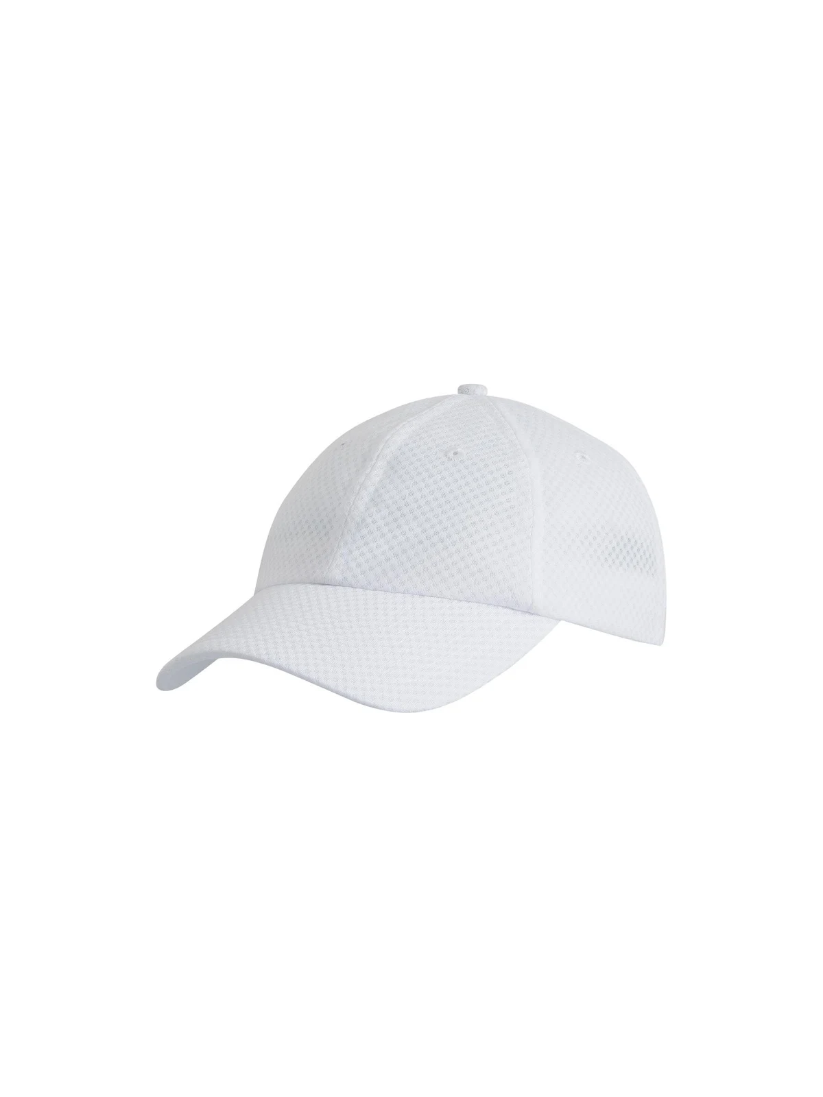 Mesh Sports Cap in White – side view