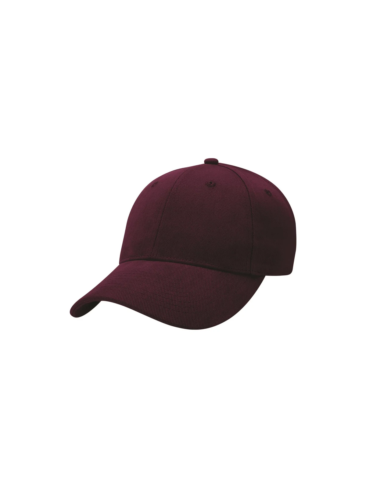 Heavy Brushed Cotton Cap in Maroon – front view