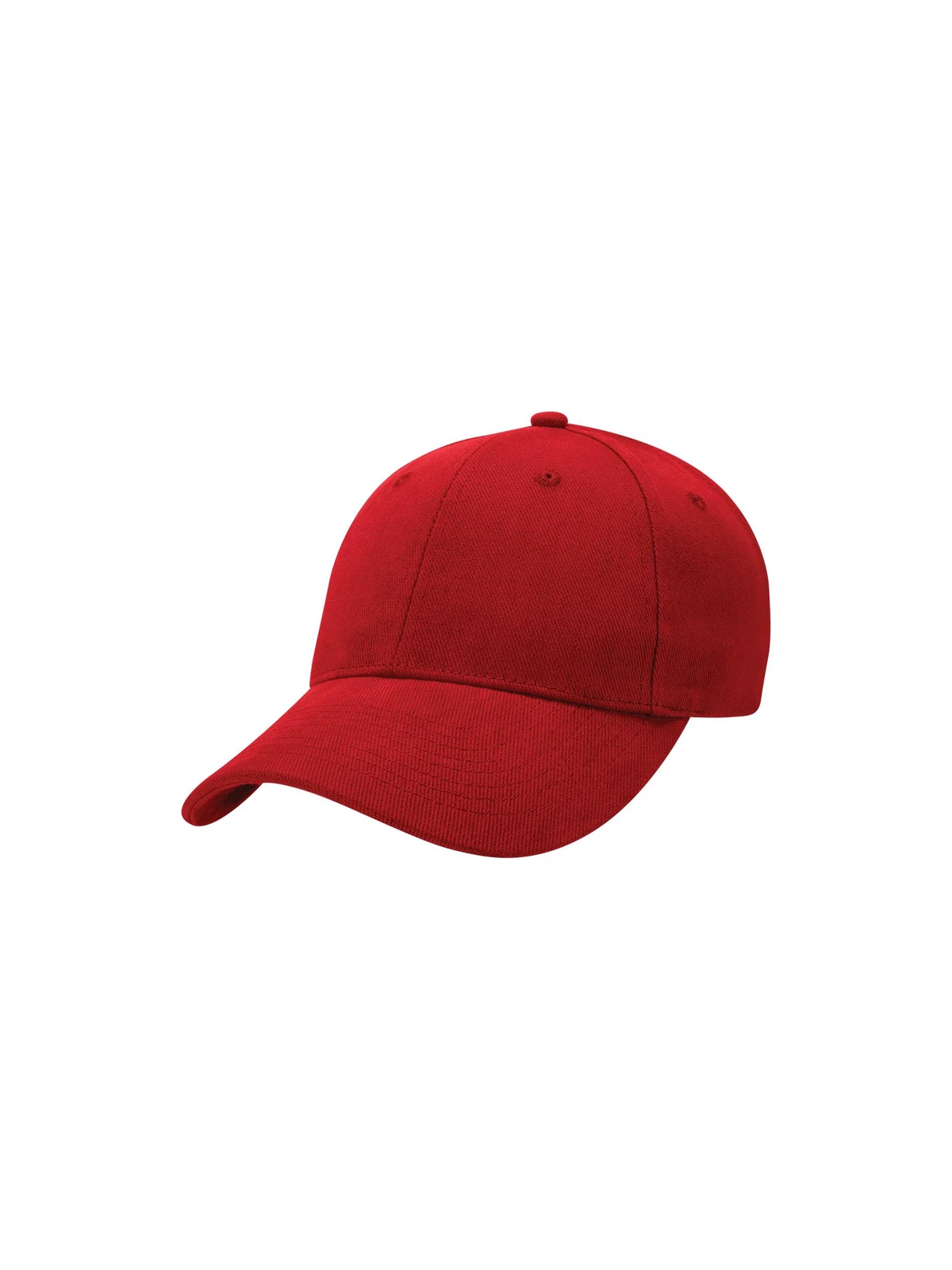 Heavy Brushed Cotton Cap in Red – front view