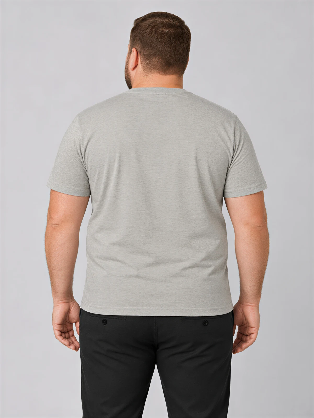 Men's Staple Tee in Light Grey – back view