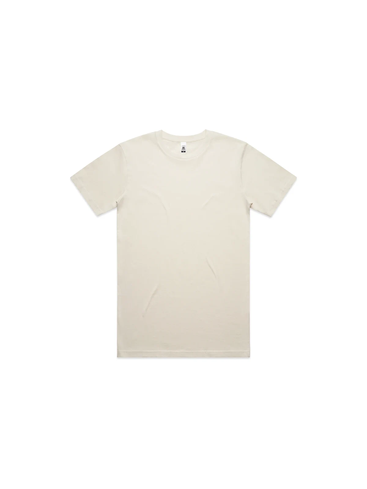 Men's Block Tee in Ecru – front view