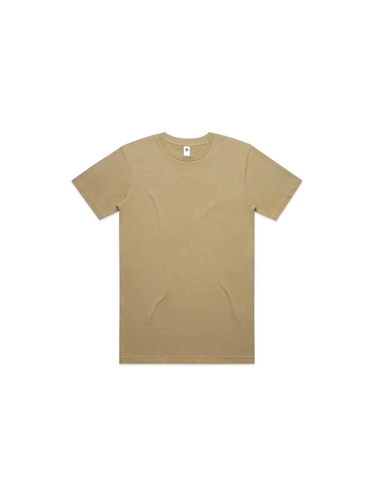 Men's Block Tee in Khaki – front view