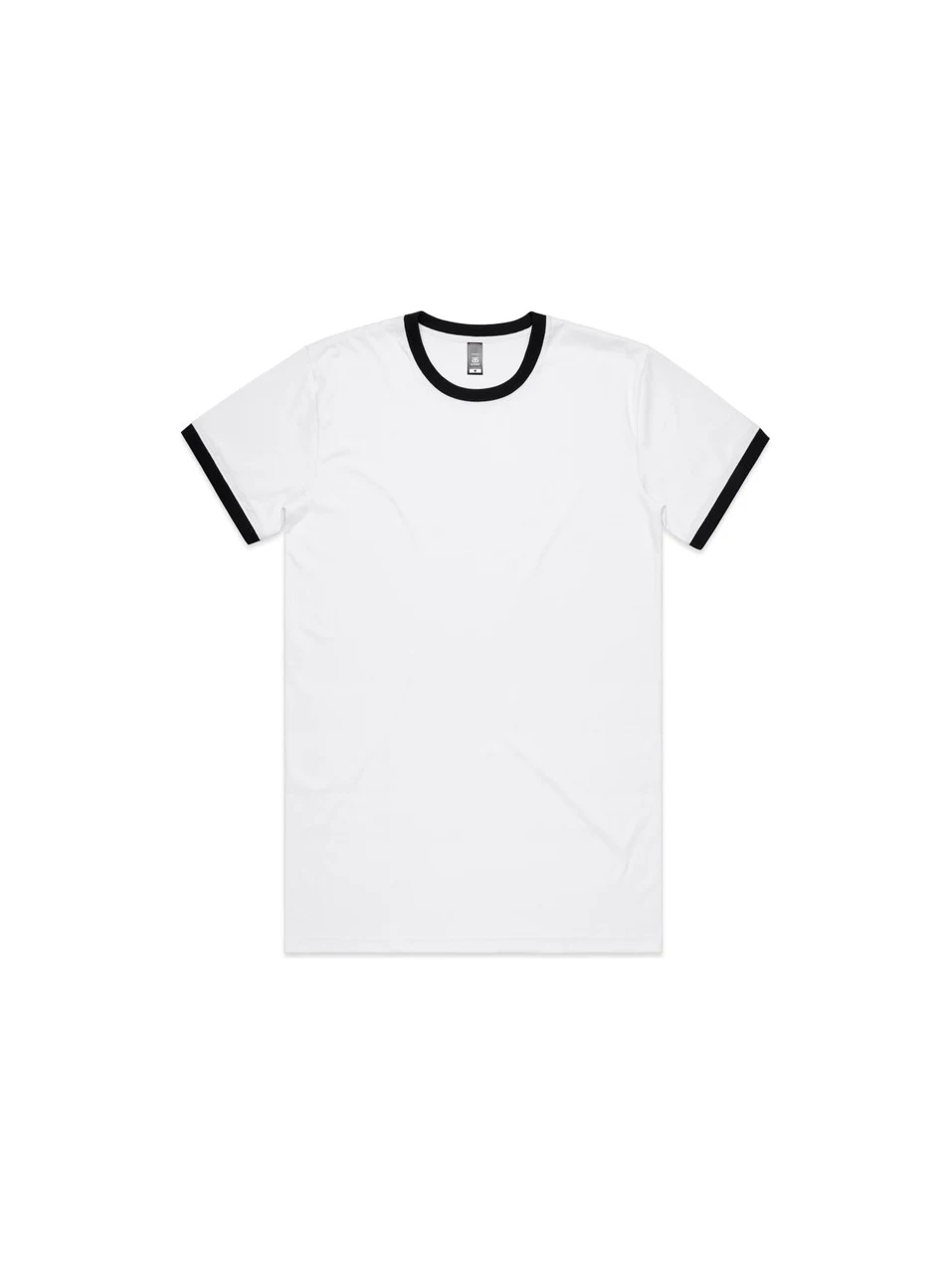 Men's Ringer Tee in White/Black – front view